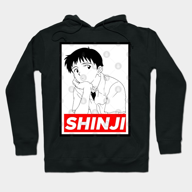 Shinji Ikari  Neon Genesis Evangelion Hoodie by BurrolaDiore89